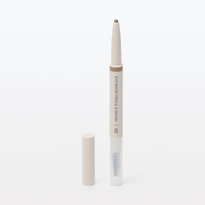 Mujirushiryouhin Eyebrow Pencil and Brush Natural Brown