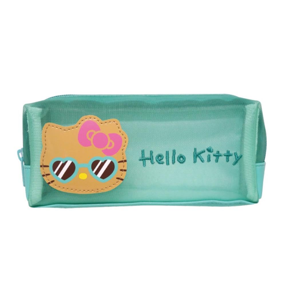 K&amp;Company Hello Kitty Mesh Box Pouch Mint 8x19x7cm