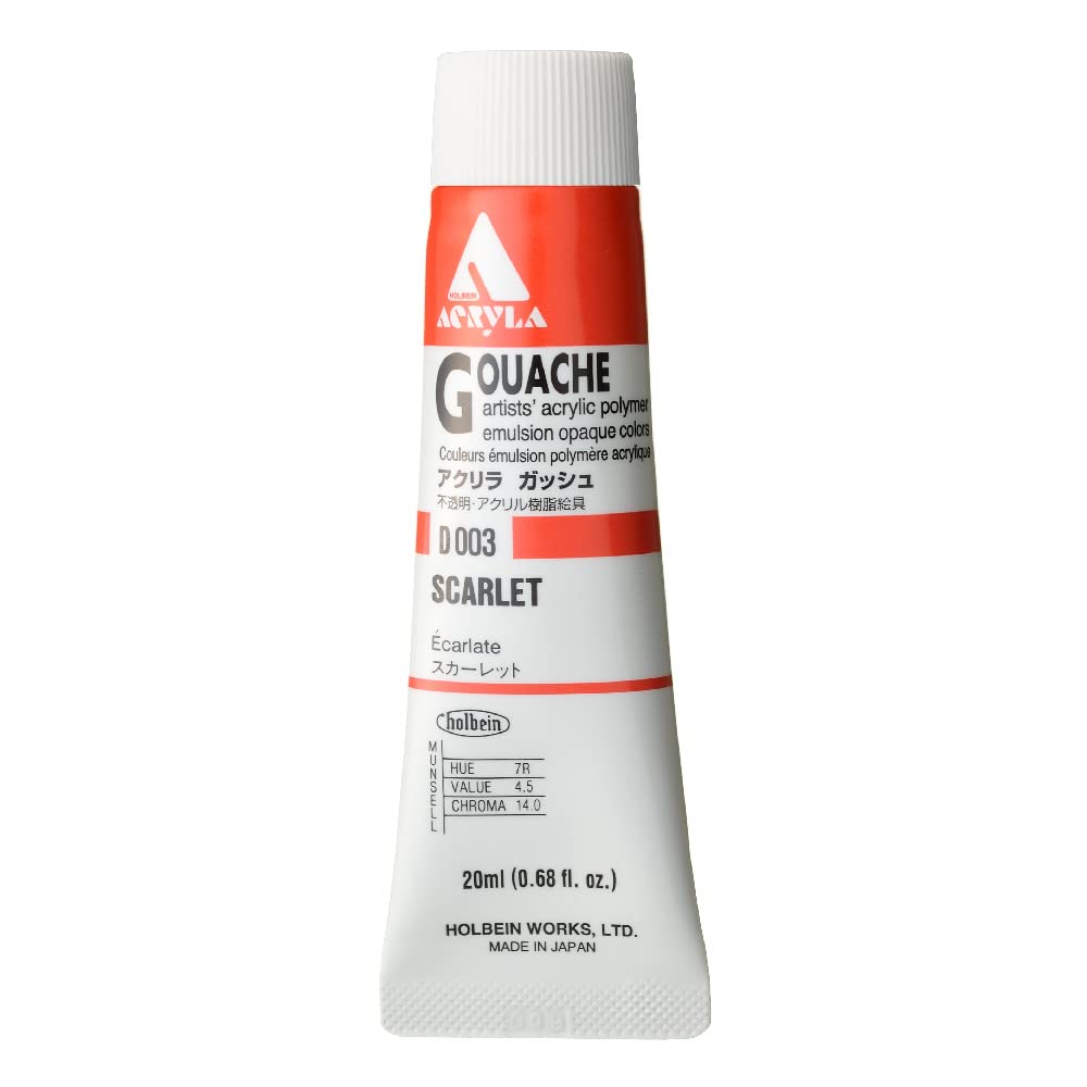 HOLBEIN Acrylic Gouache D003 20ml Scarlet Paint