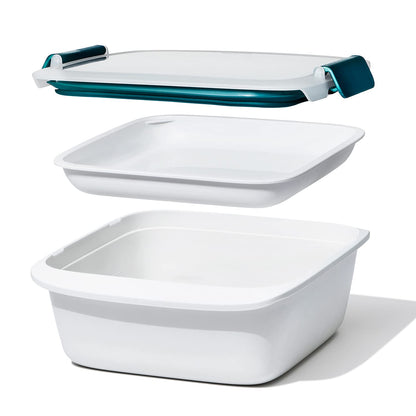 OXO Salad Container with Dressing Cup 1.5L Leak-Proof Design