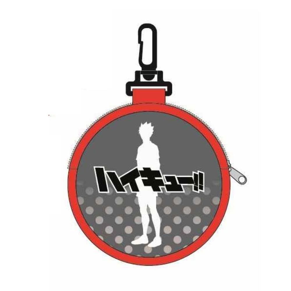 K Company Haikyuu!! Round Carabiner Pouch with Neoprene Black 10cm