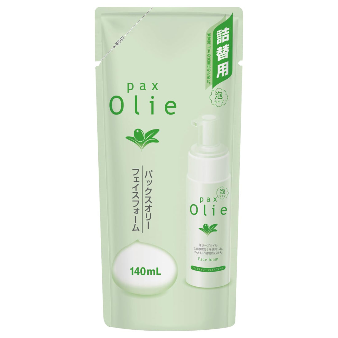 PAX Olie Foam Pump Face Wash 140ml Made with Naturally Derived Ingredients