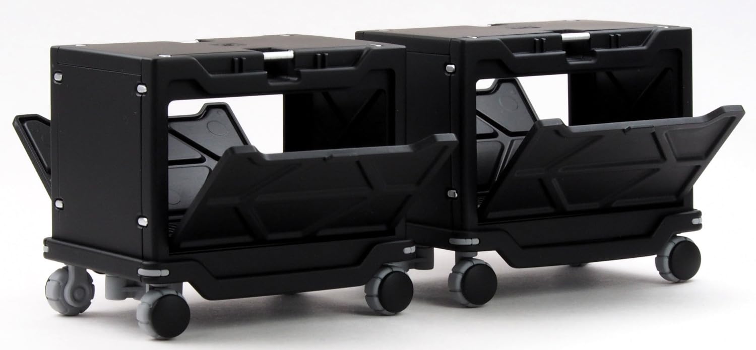 M.I.Molde HAKOBU Cart and Container 2 Pack Set Black Version 1/12 Scale Model