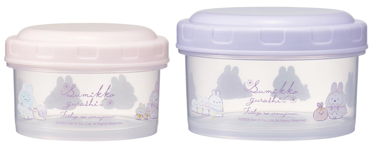 Skater Food Container Set Round Bento Box S/M Made in Japan
