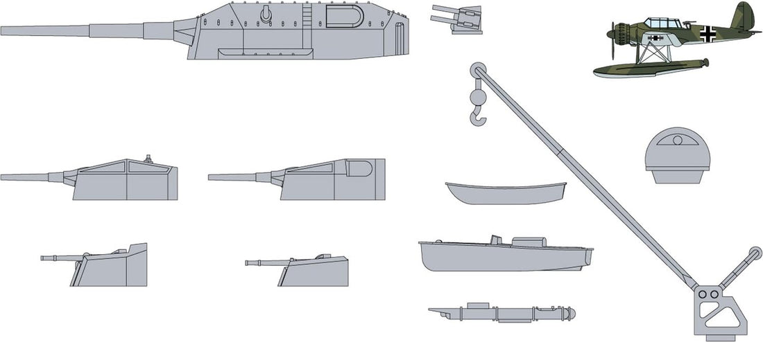 PIT-ROAD 1/700 Skywave Series WWII German Naval Equipment Set