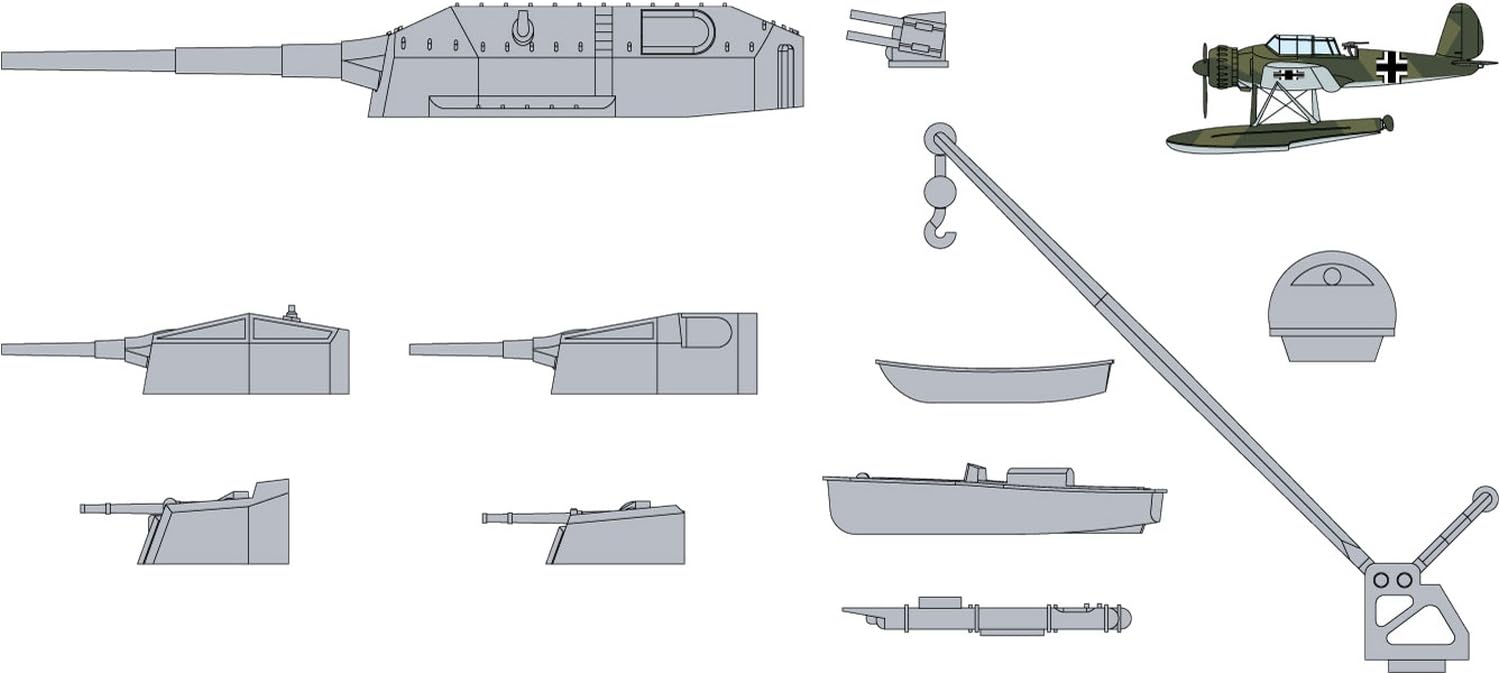 PIT-ROAD 1/700 Skywave Series WWII German Naval Equipment Set