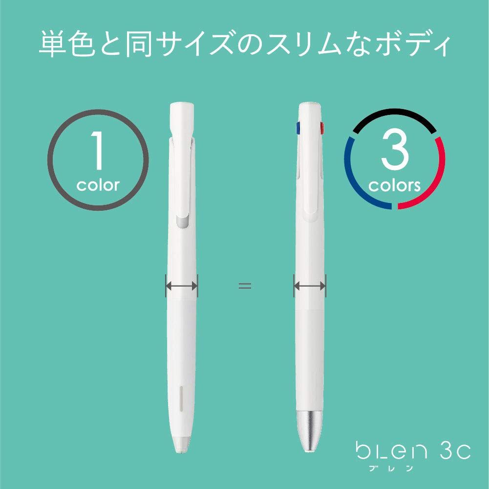 Zebra Blen 3C 0.5mm Ballpoint Pen in Blue Green for Smooth Writing