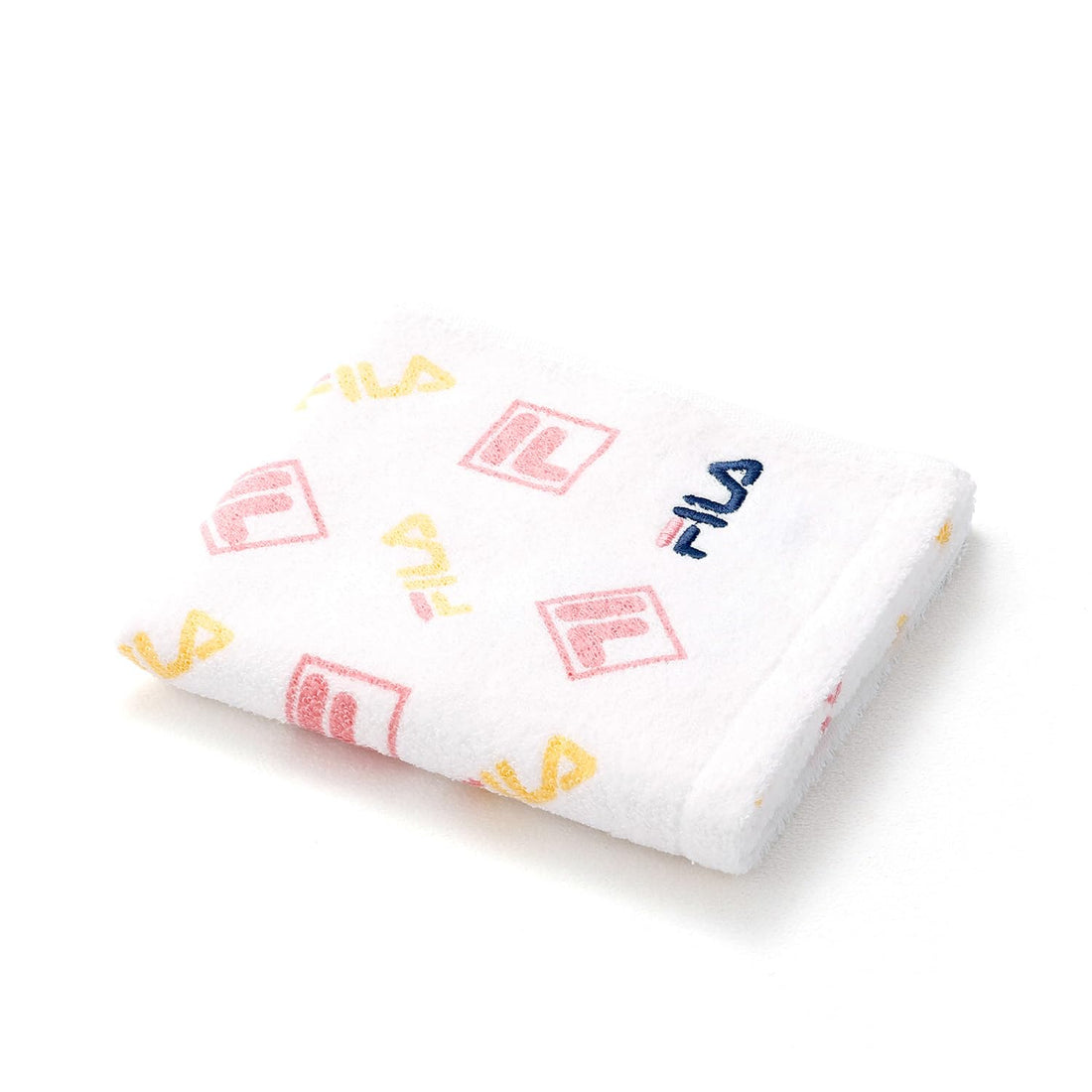 FILA Logo Mix Face Towel Pink for Sports and Gym 34x75cm