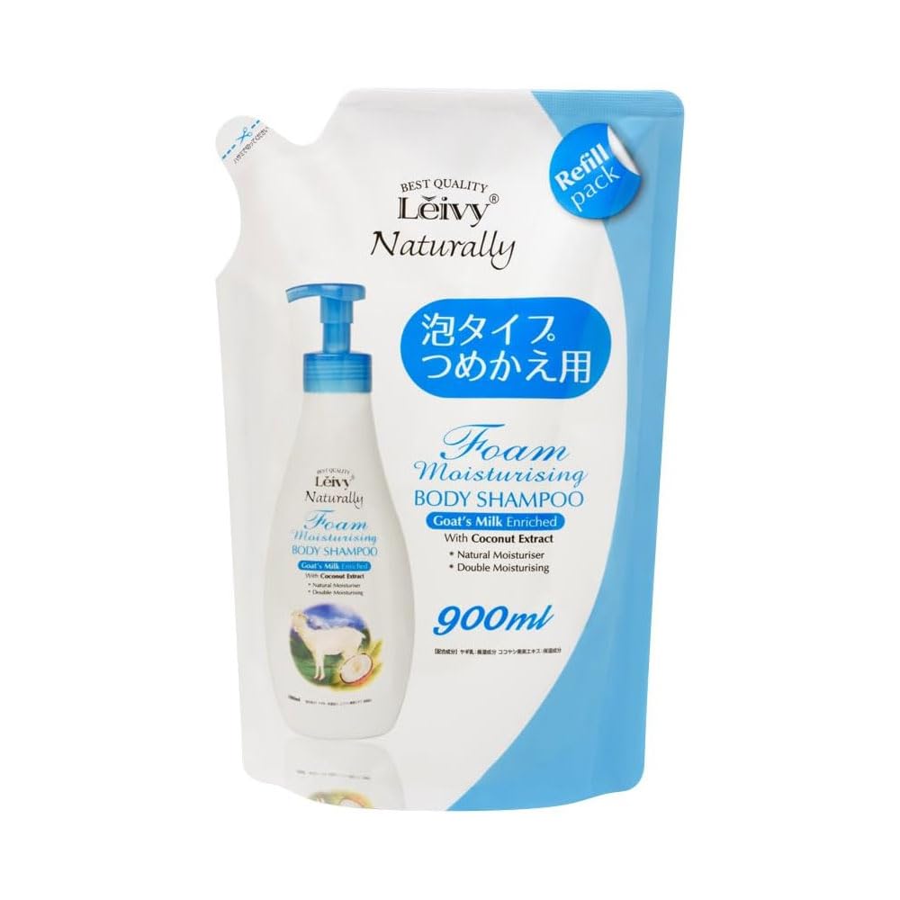 Leivy Goat Milk Foam Body Shampoo 900mL for Gentle Cleansing