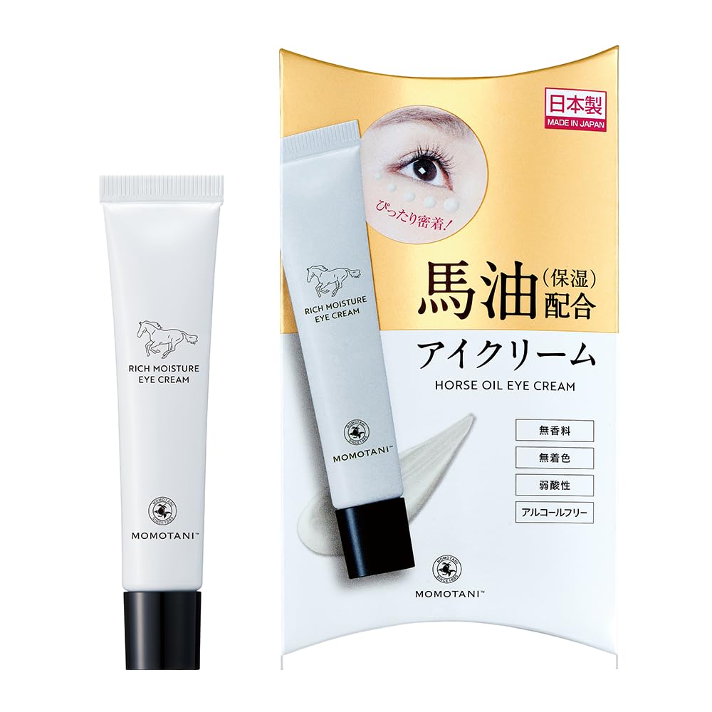 MOMOTANI Rich Moisture Horse Oil Eye Cream 15g for Japanese Skincare
