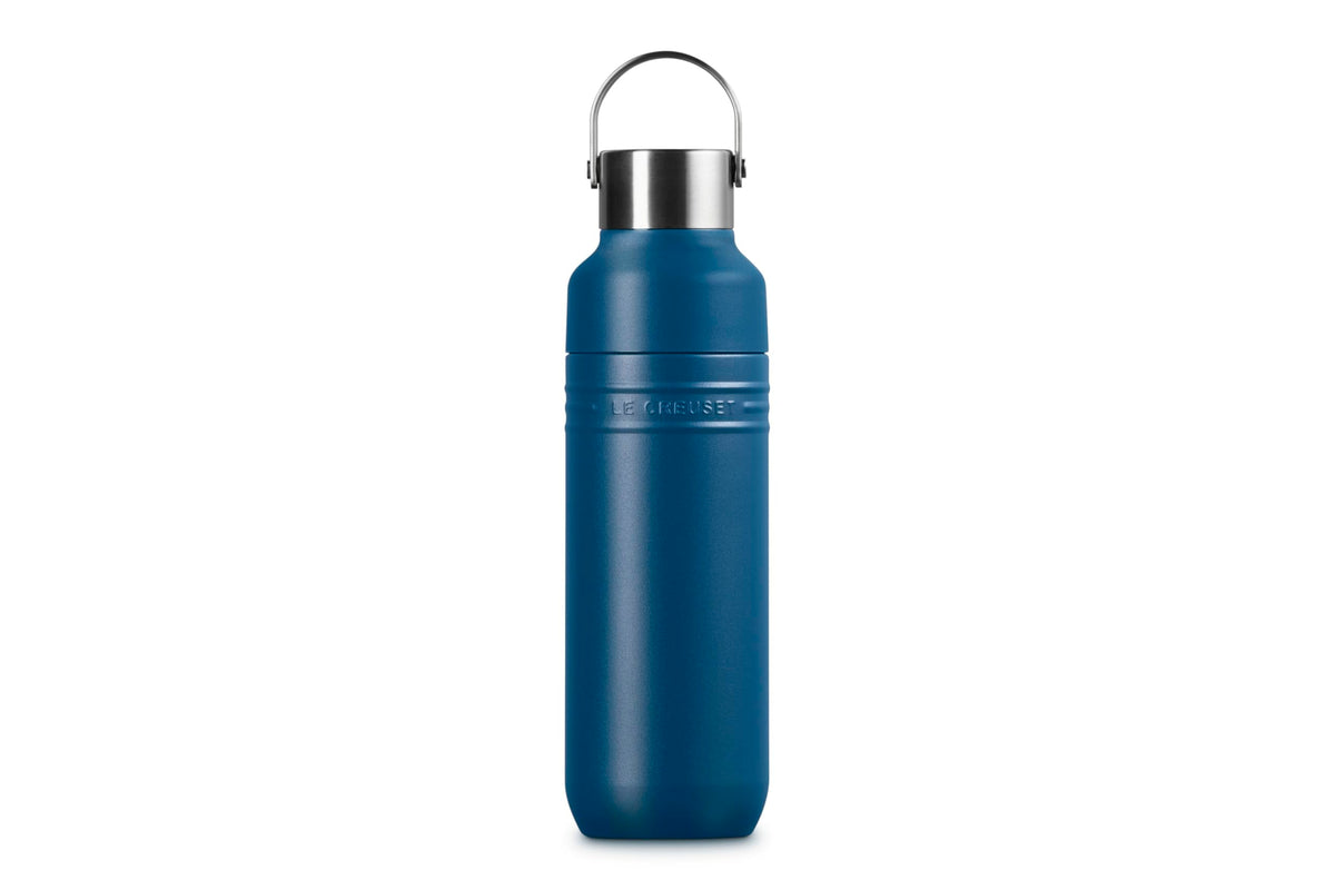 Le Creuset Stainless Steel Bottle 500ml Deep Teal for On-the-Go