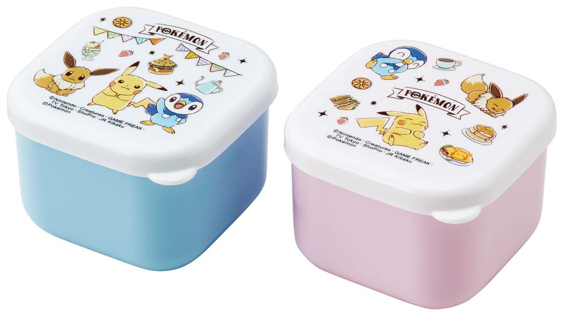 Skater Mini Seal Containers 130ml 2-Pack for Cute Food Storage