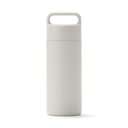 MUJI Vacuum Insulated Bottle Grey Beige 350mL with Handle