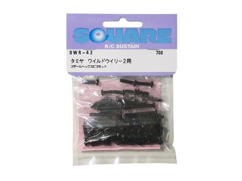 TAMIYA Square Steel Hex Screw Set for Wild Willy 2 Model Kits