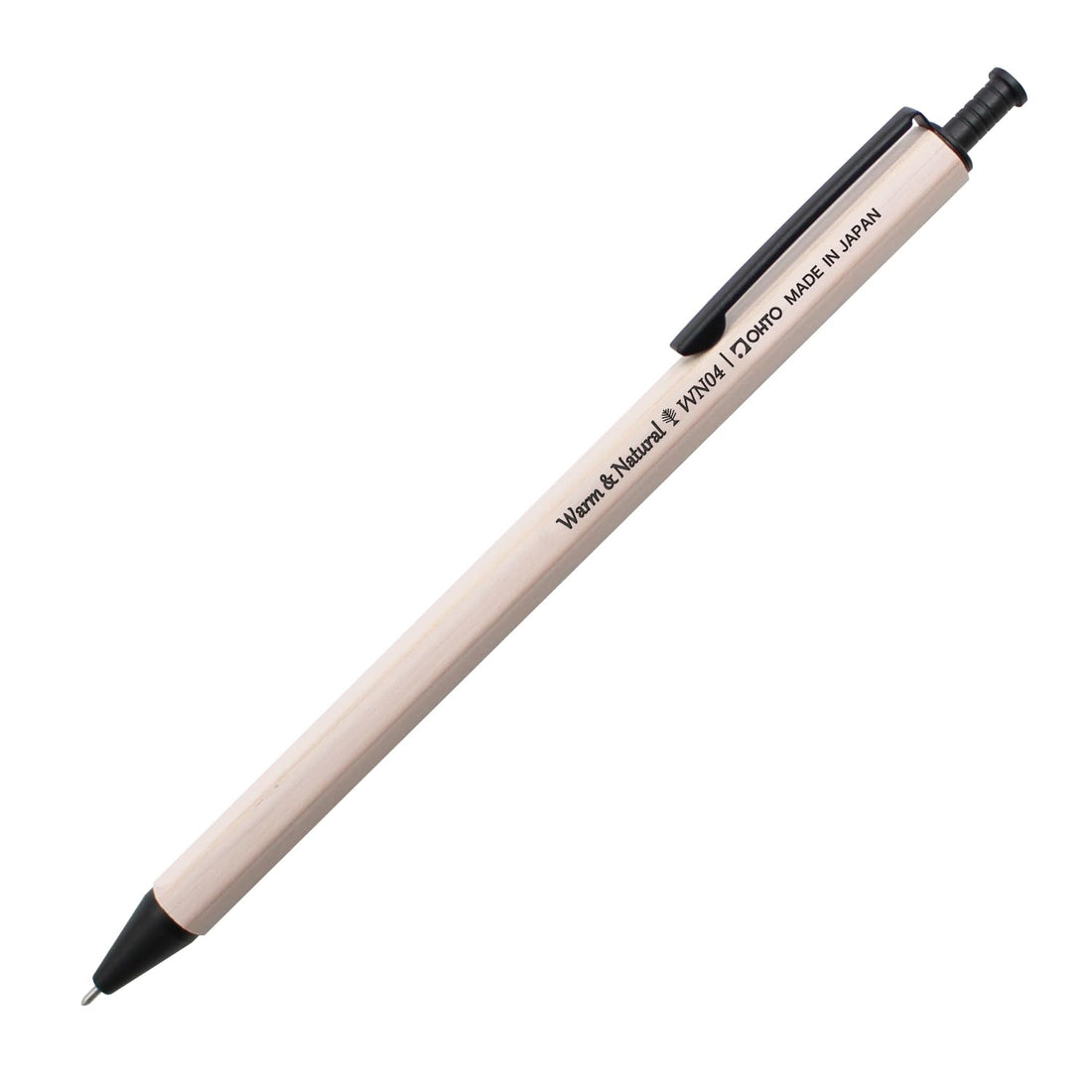 Auto White Wood Barrel Ballpoint Pen WN04 for Smooth Writing