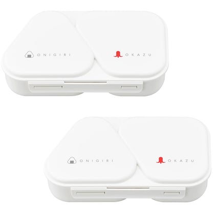 OSK Onigiri Lunch Case Set with Mold White 465ml Made in Japan