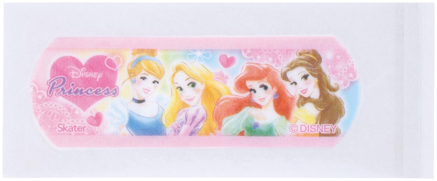 Skater Waterproof Bandages M Size 20 Count Featuring Disney Princesses