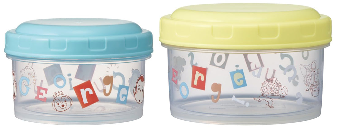 Skater Round Lunch Box Set with George the Monkey Design