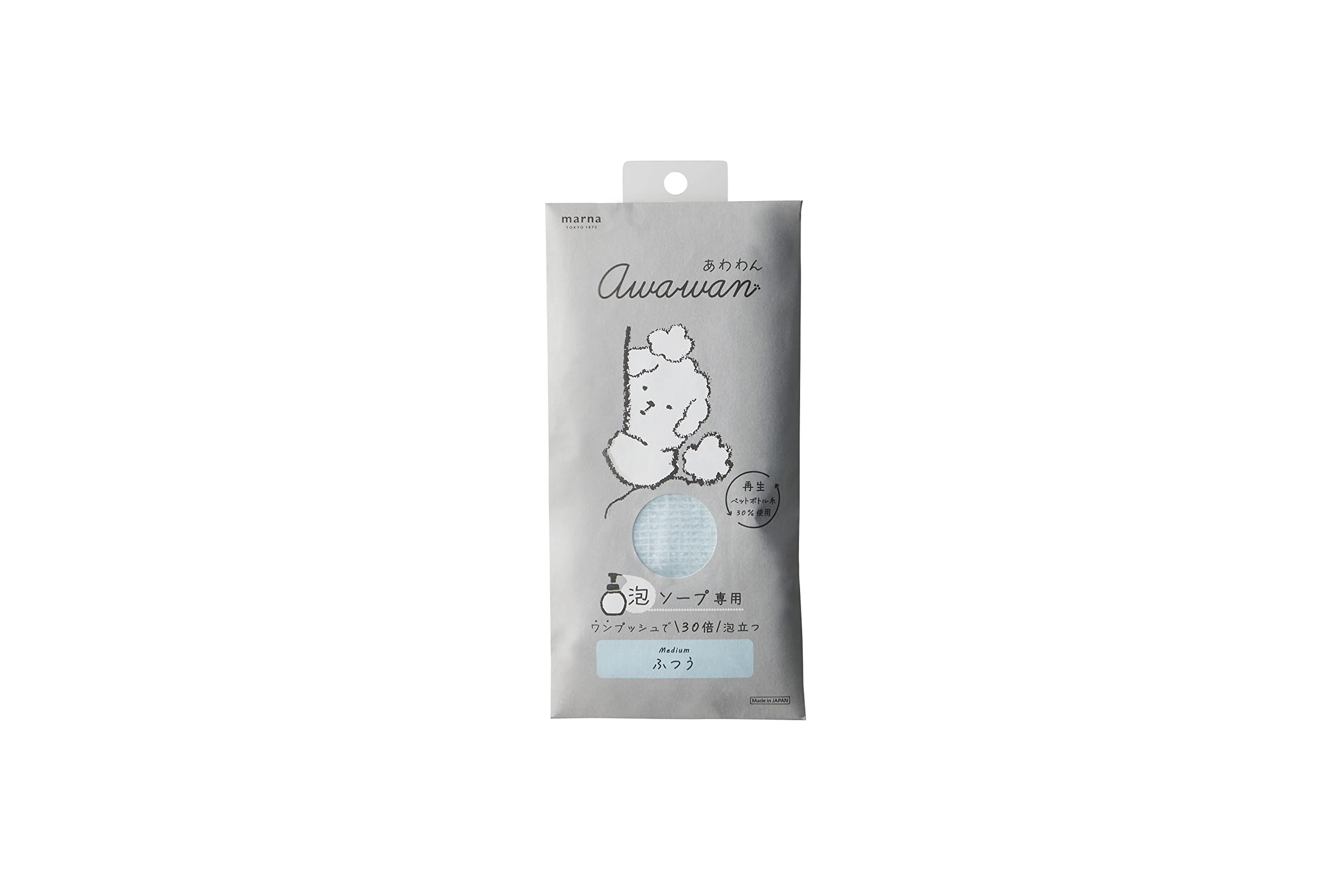 Marna Awawan Body Towel Blue for Foaming Soap 30x Foam Capacity