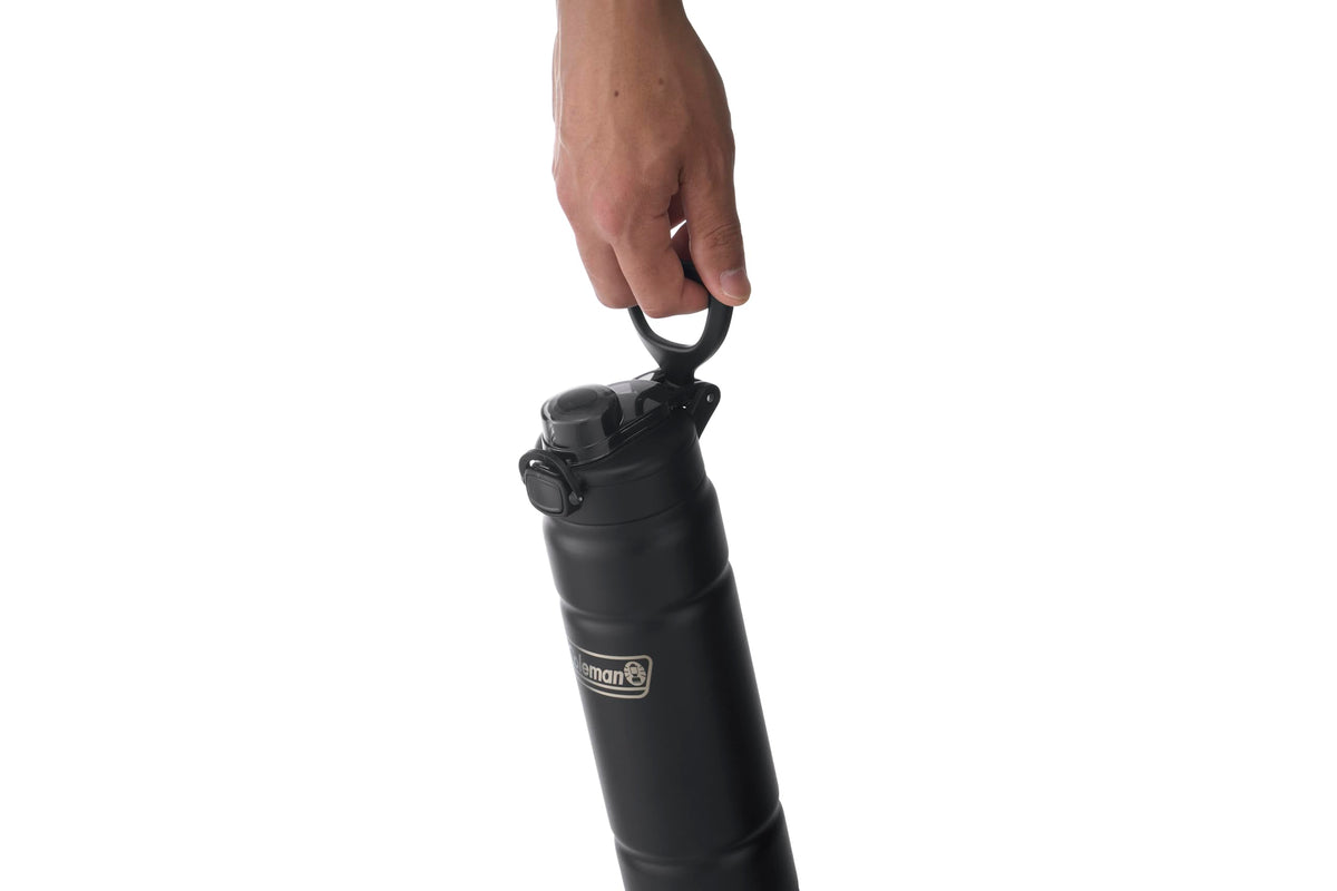 Coleman(コールマン) 真空断熱スポーツボトル/710ml(ジェットブラック) 水筒 保冷 直飲み スポーツドリンク対応 ワンタッチオープン ハンドル付き セラミック加工