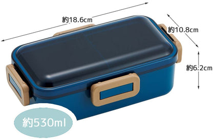 Skater Bento Box 530ml with 4-Point Lock Leak-Resistant Design