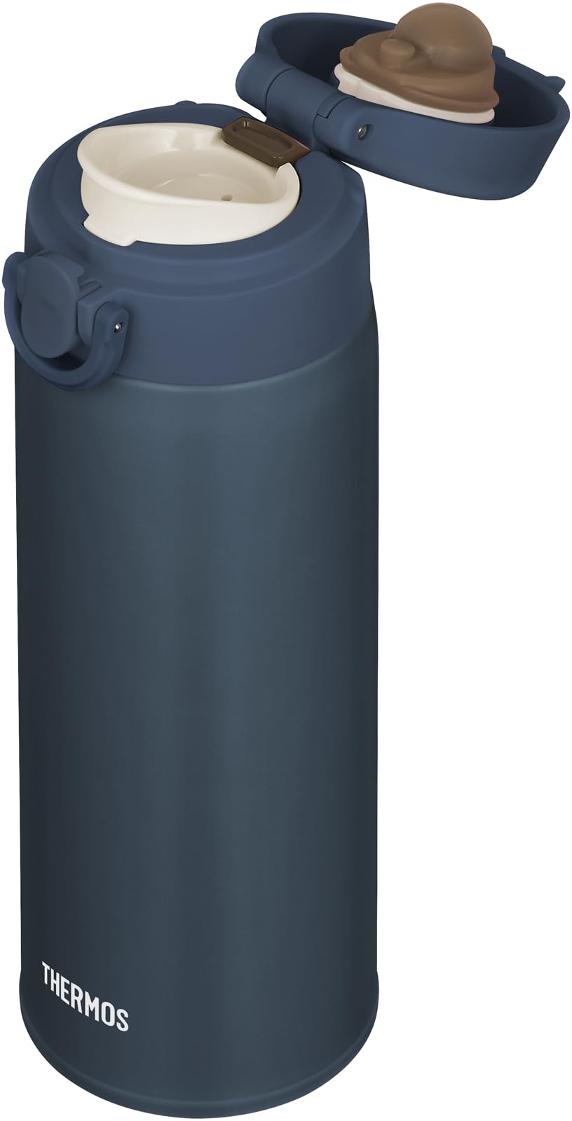 THERMOS Vacuum Insulated One-Touch Mug, Dark Navy 500ml (JOF-500)