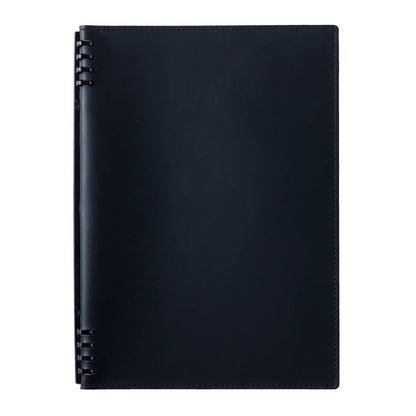 Kingjim Ring Notebook Teffleinu Leather B5 Black Durable Design