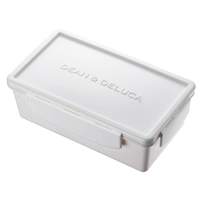 DEAN &amp; DELUCA Lunch Box M Size White 800ml Microwave and Dishwasher Safe