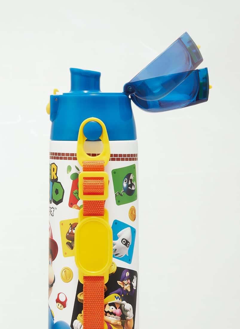 Skater Water Bottle 580ml Super Mario Stainless Steel Sports Bottle