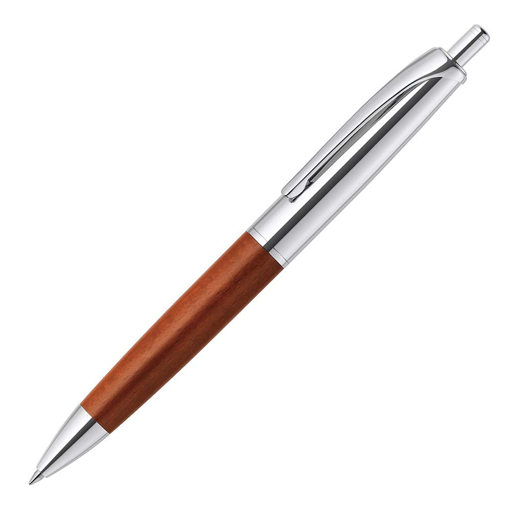 ZEBRA Ballpoint Pen Filler Wood Knock Type 0.7mm Silver