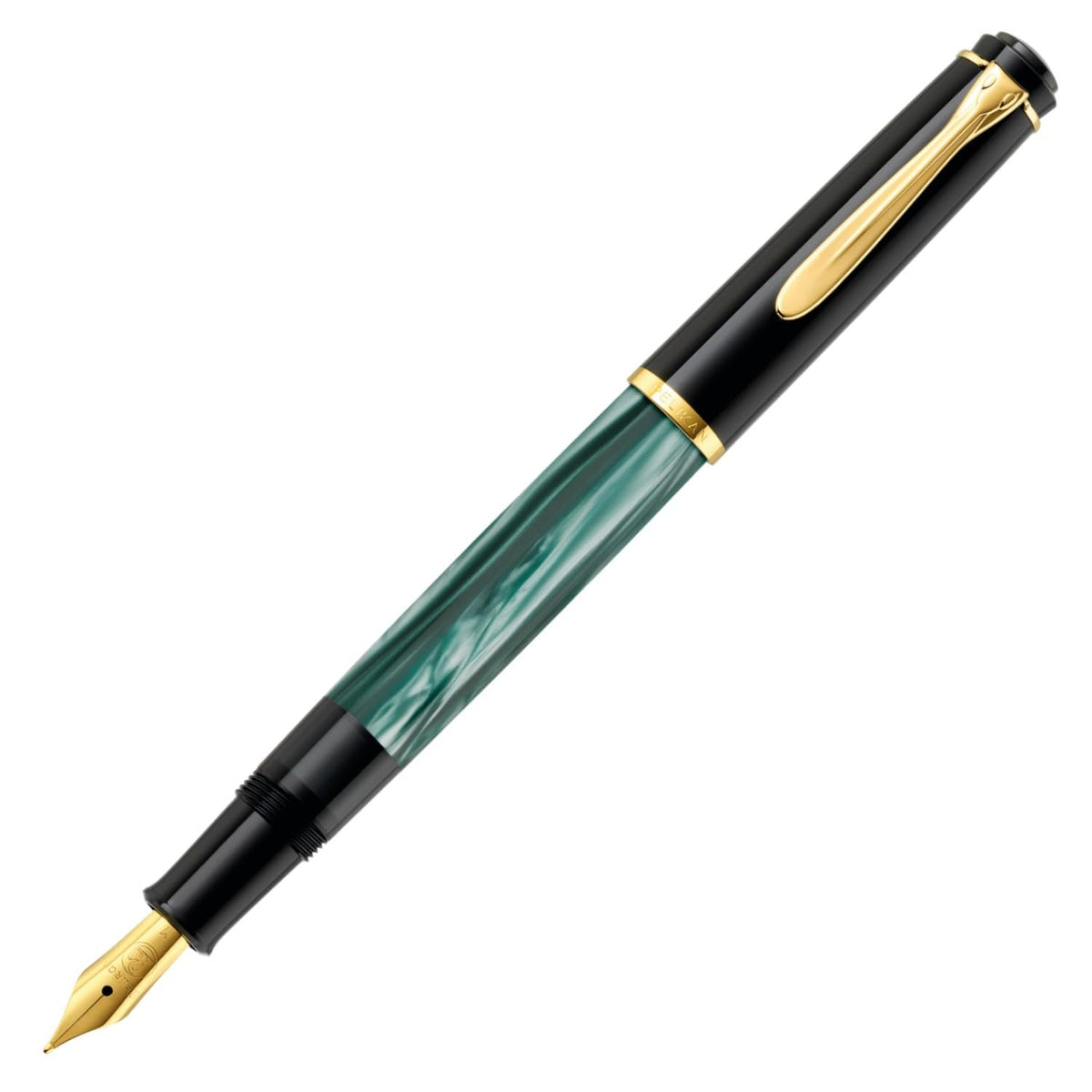 Pelikan Fountain Pen F Fine Classic Marble Green M200