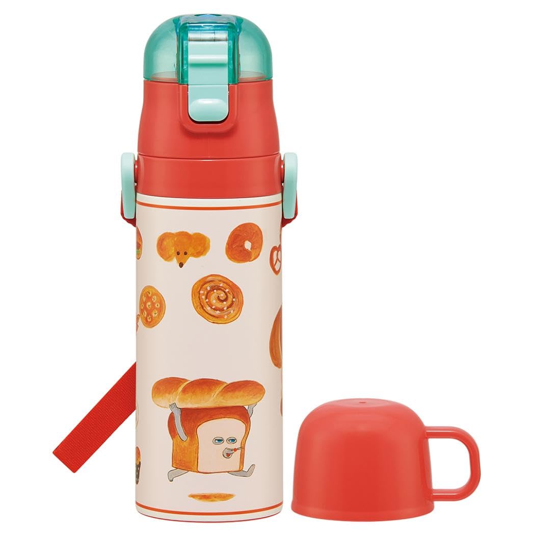 Skater Kids Water Bottle 2-Way 470ml with Cup for Boys and Girls