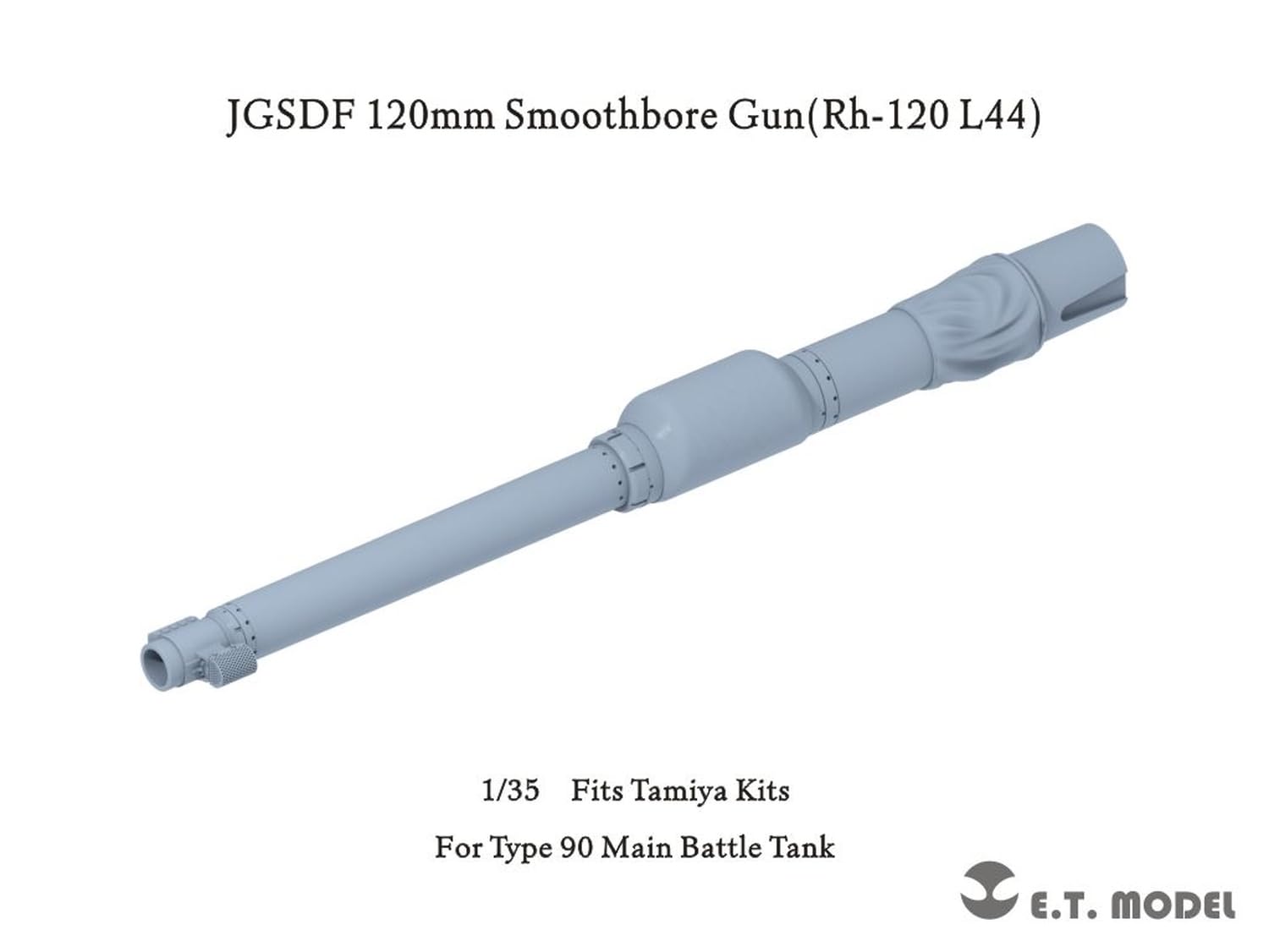 E.T Model 1/35 Japanese Ground Self-Defense Force 90 Type Tank Barrel Parts