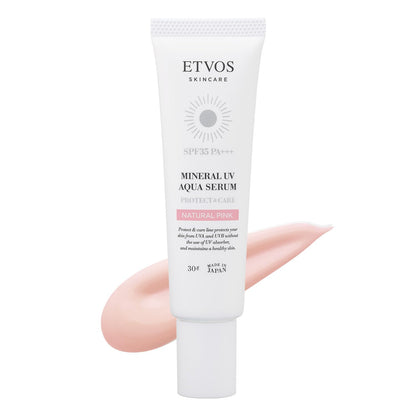 ETVOS Mineral UV Aqua Serum SPF35 PA+++ 30g for Japanese Skincare