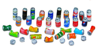 Green Stuff World Miniature Drink Can Set of 72 for Model Accessories