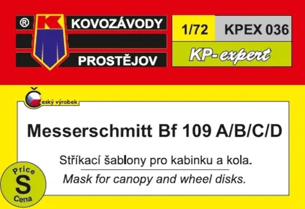 KP Model 1/72 Bf109A/B/C/D Painting Mask Seal for AZ Models