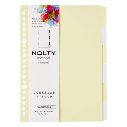 NOLTY kukuru A5 Index Sheet Yellow for Organized Note Taking