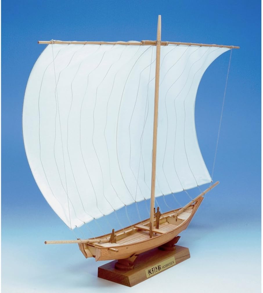 Woody JOE Mini Japanese Boat Wooden Model Kit with Sail
