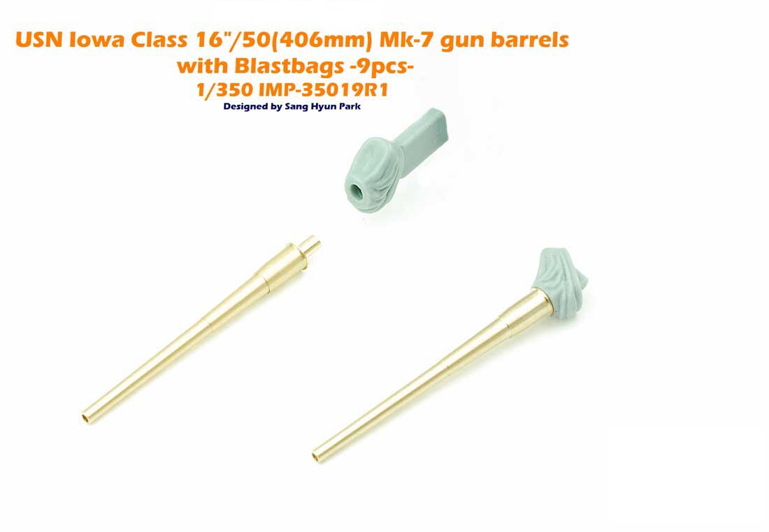 Infini Model 1/350 Iowa Class 40.6cm Gun Barrel Set of 9 Scale Model Parts