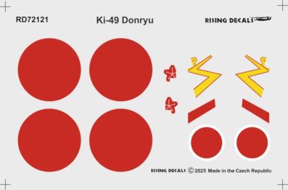 Rising Decals 1/72 Scale Model Decal Set for Ki-21 Type 2 Heavy Bomber