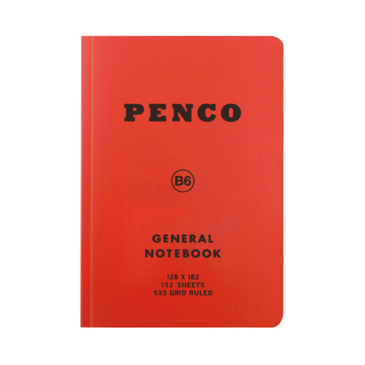 HIGHTIDE Penco B6 Grid Notebook Red