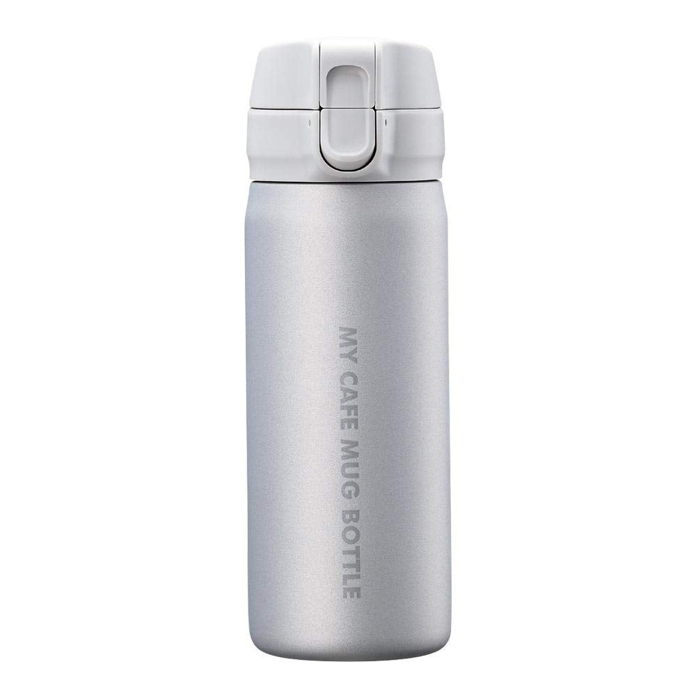 Paarukinzoku Slim Water Bottle 350ml One-Touch Insulated Silver