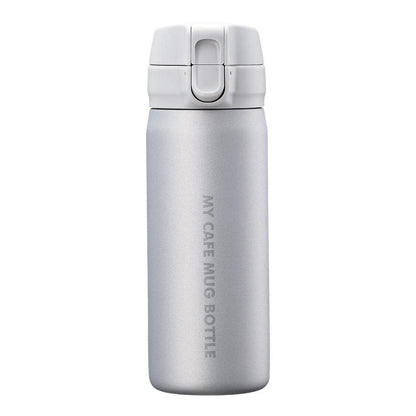 Paarukinzoku Slim Water Bottle 350ml One-Touch Insulated Silver