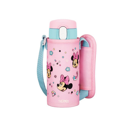 THERMOS Vacuum Insulated Straw Bottle 410ml Pink Blue for Kids