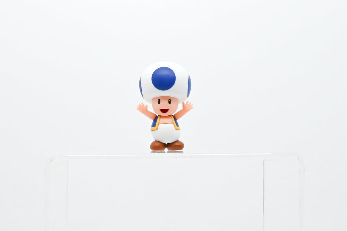 Sanei Super Mario Figure Collection Blue Toad Collectible Toy