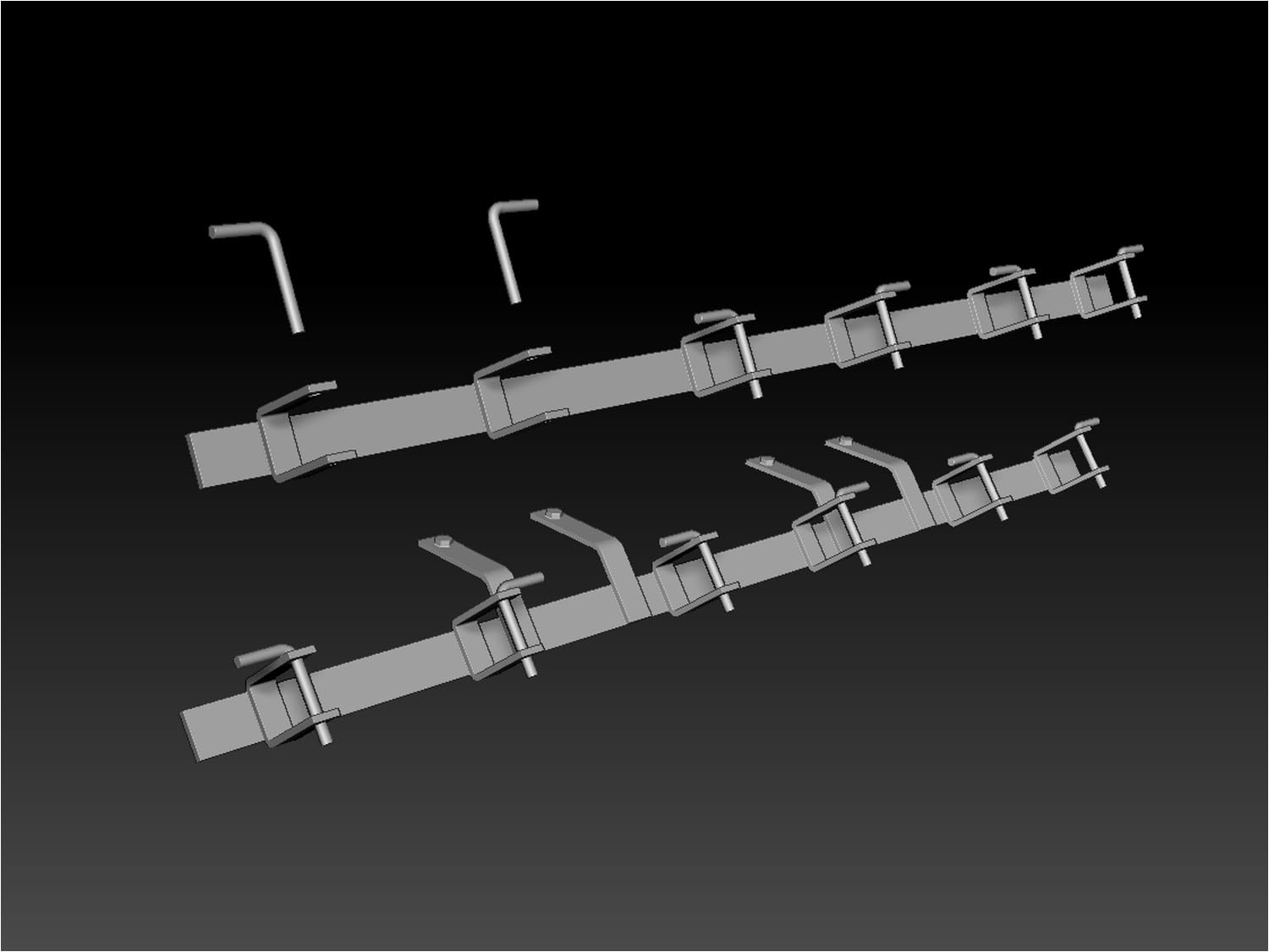 BSK Model 1/35 German Panther Tank Spare Track Rack Model Parts