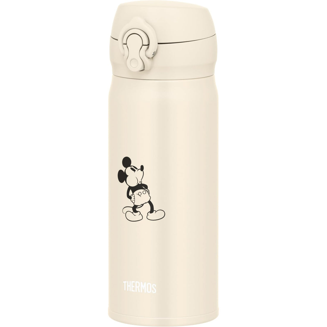 THERMOS Mickey Vacuum Insulated One-Touch Mug, Light Beige 400ml