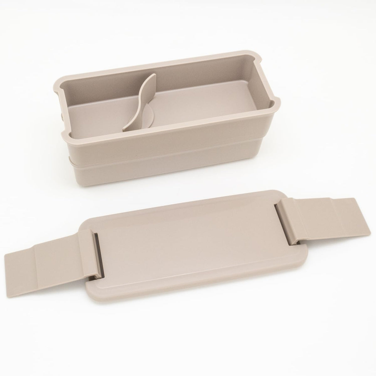 OSK Two-Tier Lunch Box with Dividers Comfortable PCW-650D Mocha 650ml