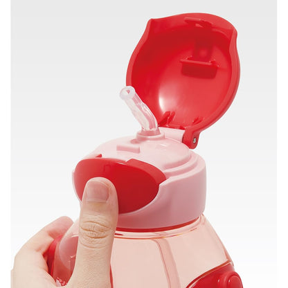 Skater Straw Water Bottle with One Push 530ml for Kids
