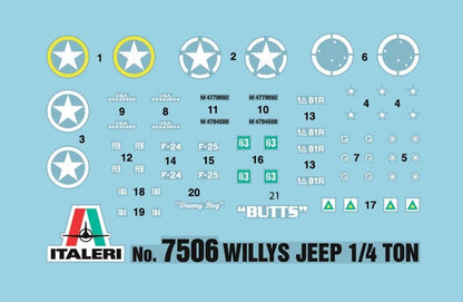 PLATZ 1/72 WWII American Willys Jeep Model Kit Set